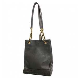 Chanel Triple Coco Chain Shoulder Bag in Caviar Skin, Black, Women's